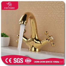 single handle brass wash basin faucet gold faucet